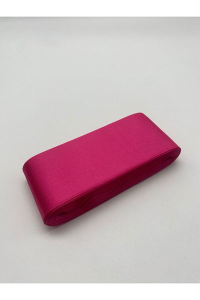 Ak Tuhafiye Dark Pink Satin Ribbon 6 cm 10 Meters Jewelry Ribbon, Wide Satin, Bundle-Ornament-Decor Ribbons No:16