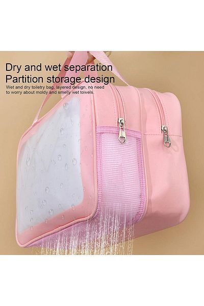 Boldy Personal Care Bag - Transparent Waterproof Makeup Bag - Waterproof Cosmetic Travel Bag (XL)