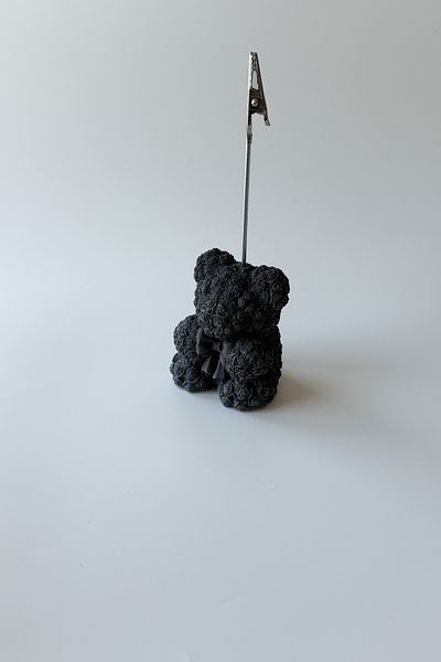sin istanbul Mini Rose Bear Note Holder, Note Holder Anthracite