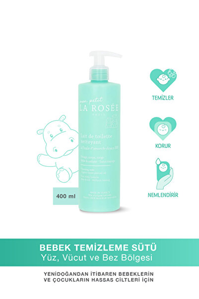 La Rosee Paris Mon Petit TEMİZLEME SÜTÜ Organik Tatlı Badem Yağı İçeren 400 mL