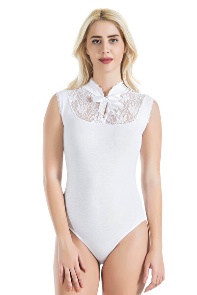 inkasole Бюстгальтер з мереживною обробкою, без рукавів, з коміром-стійкою та...