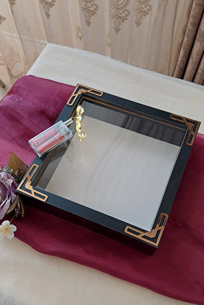 Verda Çerçeve 25x25 Cm Ledli Beyaz Isimsiz Derin Gül Çerçevesi! Gül Kutusu! H...