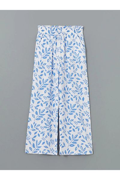 LC Waikiki Lcw Kids White Elastic Waist Girls' Trousers