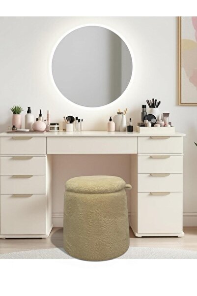 arge demo Lidya Makyaj Masası Pufu Sandıklı Dekoratif Puf