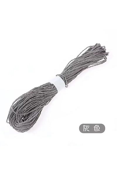 HOBİ 1.5mm 20m Hand Knitting Twine Paper String - Birthday - Package Ornament - Bridal Bouquet Binding - Kraft String