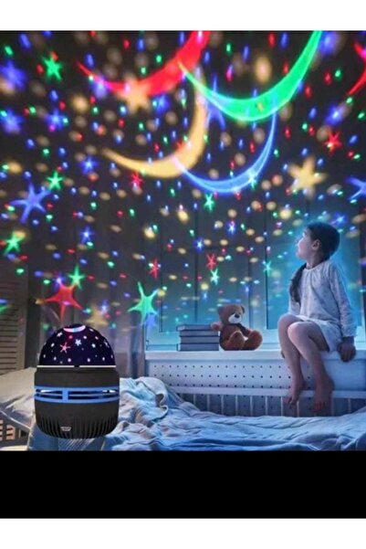 Shisa Home LED yıldız Galaxy projektör işık renkli dönen top atmosfer lamba Bar DJ disko parti (112)