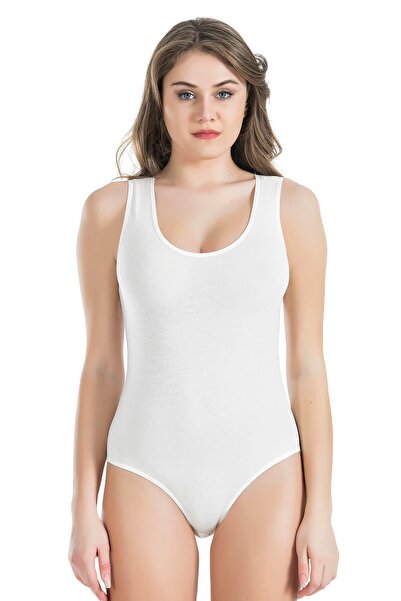 inkasole Дамски боди с дебели презрамки и закопчаване с копчета 315 Екру