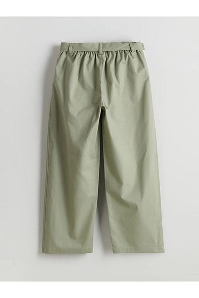 LC Waikiki Lcw Kids Khaki Elastic Waist Pleated Girls' Trousers
