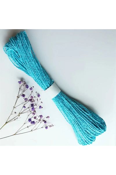 HOBİ 1.5mm 20m Hand Knitting Twine Paper String - Birthday - Package Ornament - Bridal Bouquet Binding - Kraft String