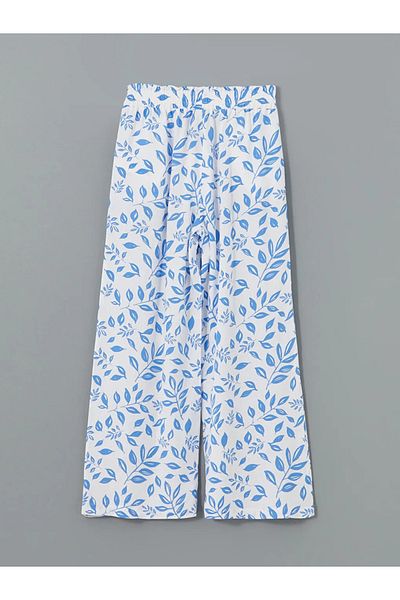 LC Waikiki Lcw Kids White Elastic Waist Girls' Trousers