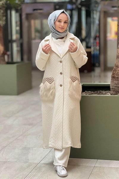 Ghisa Plush Pocket Front Button Coat