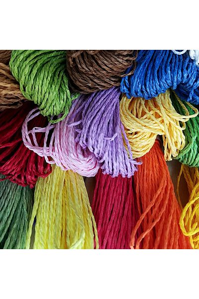 HOBİ 1.5mm 20m Hand Knitting Twine Paper String - Birthday - Package Ornament - Bridal Bouquet Binding - Kraft String