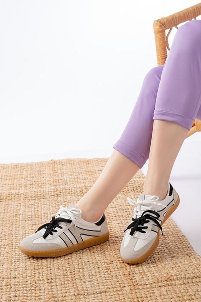 İNFON Infon M-6005 White Garni Lace Thermo Sole Casual Women's Sports