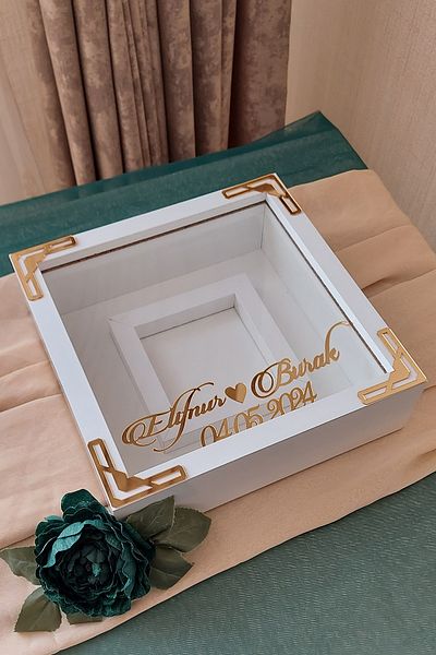 Verda Çerçeve 25X25 cm Memory Frame - 6 cm Depth Name and Date Gift