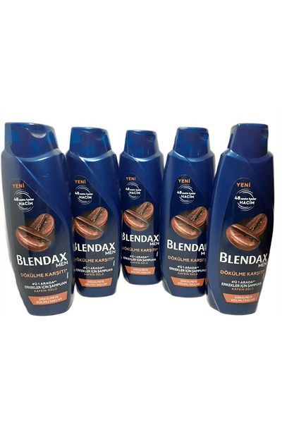 Blendax Men Anti Shipping 4 in 1 Shampoo with Cafein Extract 500 ml X 5 Pieces
