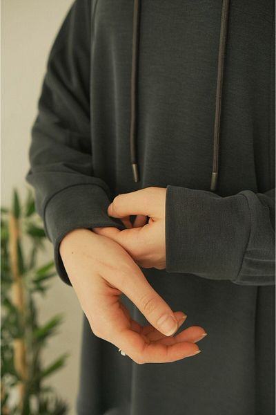 Marjita Hooded Pocket Hijab Double Pants Tracksuit Set