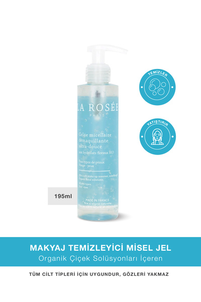 MAKYAJ TEMİZLEYİCİ MİSEL JEL Organik Çiçek Solüsyonları İçeren - 195 mL