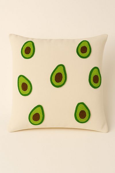 Rell Home Avocado Patterned Punch Pillow Throw Pillow Case