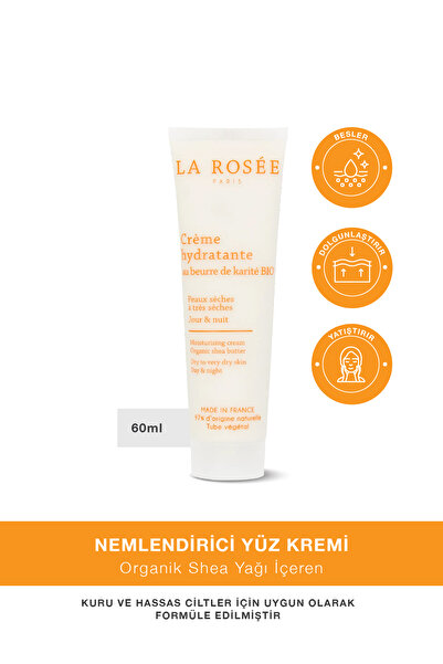 La Rosee Paris NEMLENDİRİCİ YÜZ KREMİ Organik Shea Yağı İçeren - 60 mL