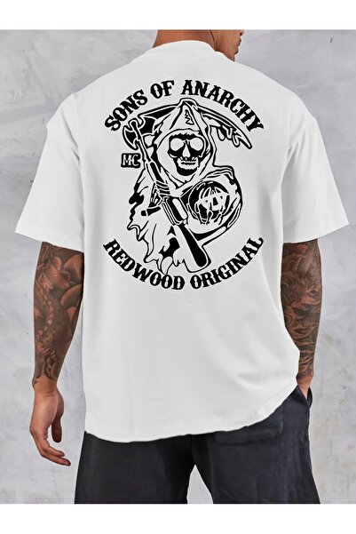 Massgai Tricou oversize unisex Sons Of Anarchy imprimat 100% bumbac