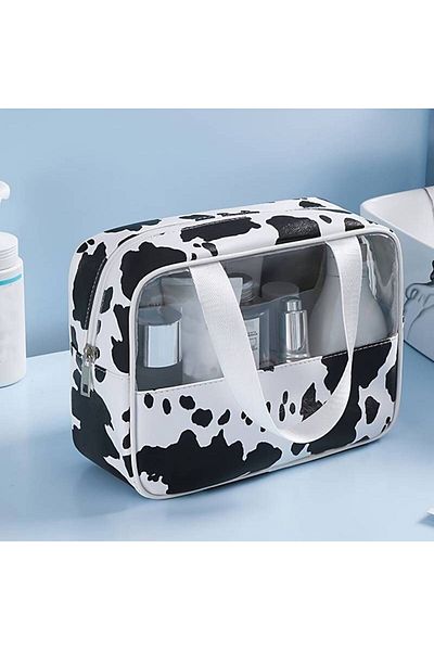 Boldy Patterned Personal Care Bag -Transparent Waterproof Makeup Bag-Waterproof Cosmetic Travel Bag