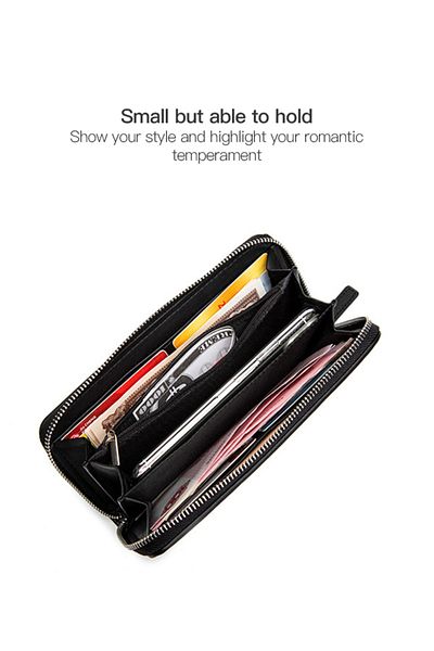 ETG Women's Laser Zipper Purse Handbag 20*10*2.5cm