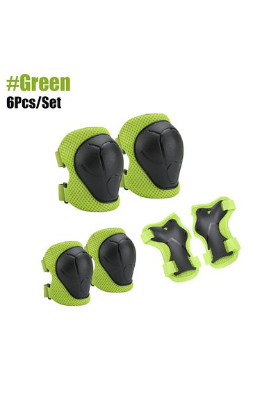 Choice Green Kids Knee Pads Elbow Pads Age 3-7 Toddler Boys Girls, 6 In 1 Protective Gear Safety Set with W