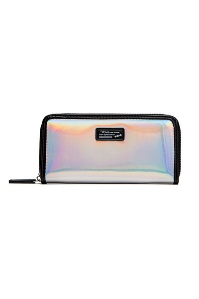 ETG Women's Laser Zipper Purse Handbag 20*10*2.5cm