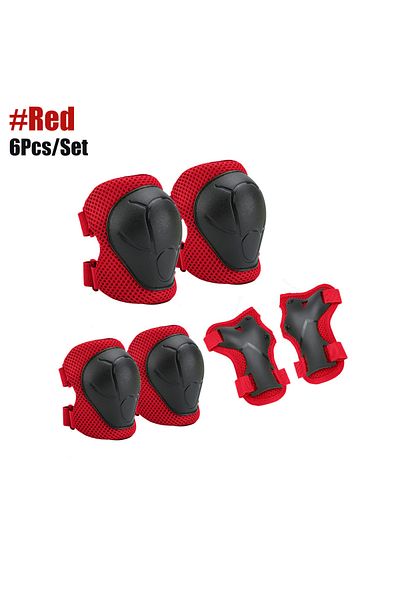 Choice Red Kids Knee Pads Elbow Pads Age 3-7 Toddler Boys Girls, 6 In 1 Protective Gear Safety Set with Wri
