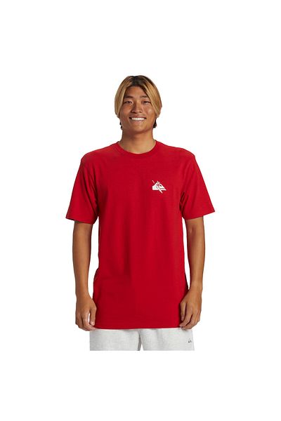 Quiksilver Qs Petroglyph Logo DNA Men's Red T-Shirt Men's T-Shirt Aqyzt09604