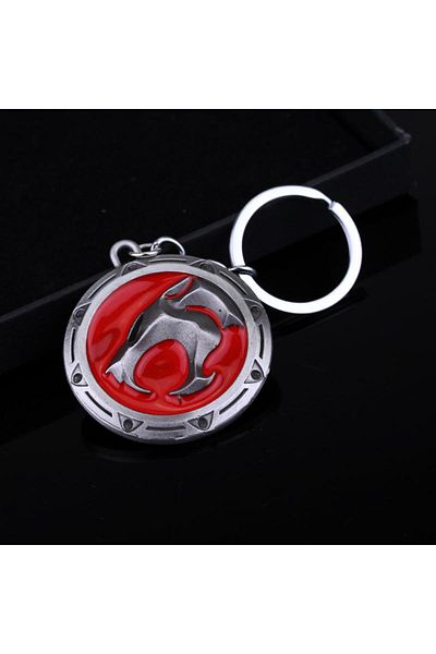 Choice سلسلة مفاتيح ثلاثية الأبعاد من Thundercats على شكل رأس نمر ودرع وسيف معدني للرجال وسلسلة مفاتيح السيارة