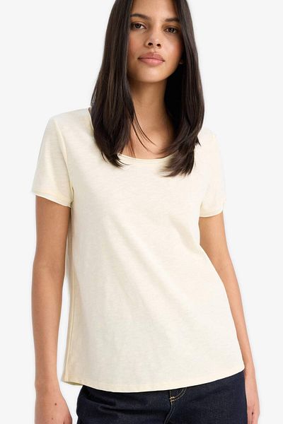 DeFacto Regular Fit Round Neck Basic Plain Short Sleeve T-Shirt K1508Az25Sm