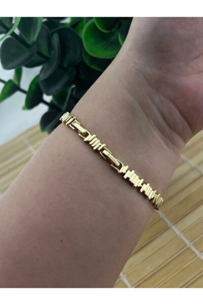 Venom Boutique Bijouterie Accessory Xuping 18+2 cm 14K Gold Renginde Kararmaz Antialerjik Çelik Kadın Taşlı Ritim Bileklik