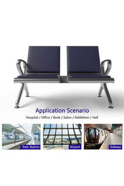 Mahmayi HF 2-Seater Outdoor Bench with Cushions- Blue