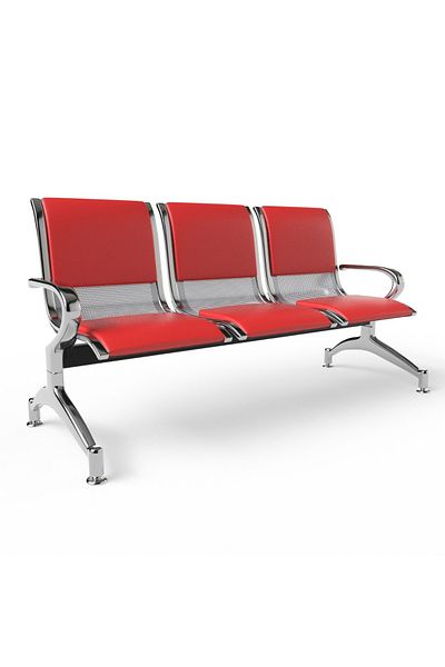 Mahmayi JX 3-Seater Outdoor Bench with Cushions- Red