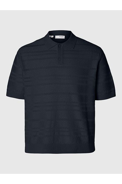 Selected Homme Polohemd aus Strick Textured