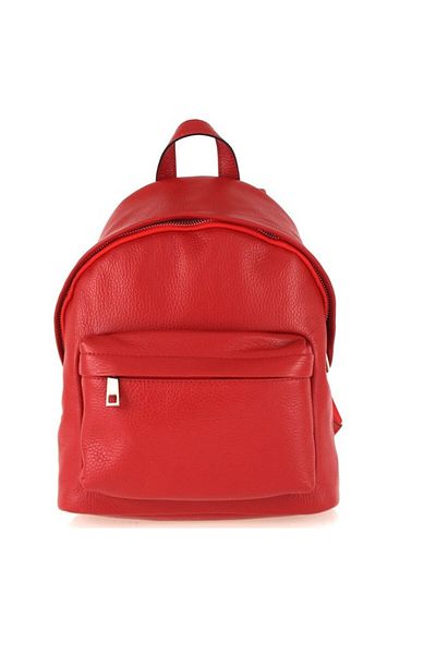 delis Women's Backpack Zina Gt609, Natural Leather, Red