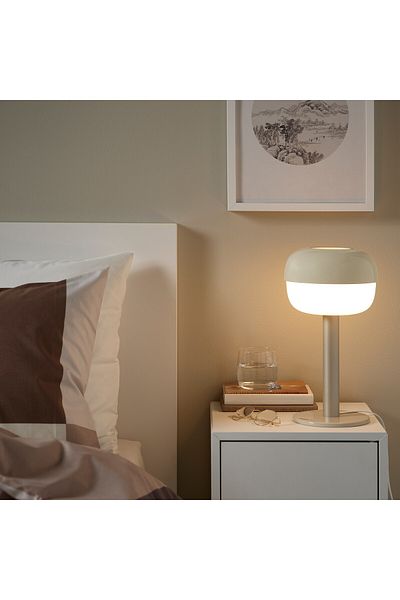 IKEA BL SVERK Table Lamp, Beige, 36 cm