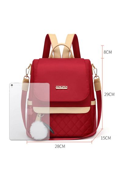 delis Women's Backpack, Corisande Gt2620, Anti-Theft, Beige