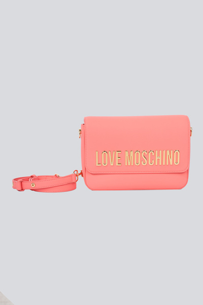 Love Moschino Kadın Deri Üzeri Logo Desenli Fermuar Kapamalı İç bölmeli Merca...