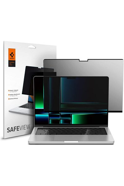 Spigen غشاء حماية شاشة فلتر الخصوصية [SafeView] لجهاز ماك بوك برو 14 بوصة (M4 M3 M2 M1 Pro/Max)