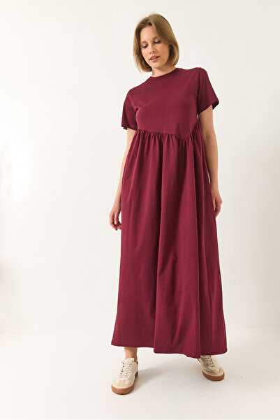 Bianco Lucci Women's Gathered Long Knitted Dress 440 60283177