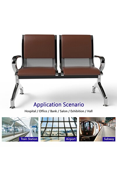 Mahmayi JX 2-Seater Outdoor Bench with Cushions- Brown