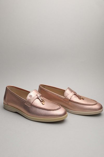 Gondol Loafer clasic de damă din piele naturală Powder Glitter 41 ttx.70143