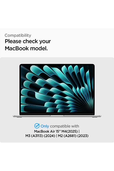 Spigen واقي شاشة رفيع من GLASTR لجهاز MacBook Air مقاس 15 بوصة M4 (2025) / M3 / M2 من الزجاج المقوى الفاخر