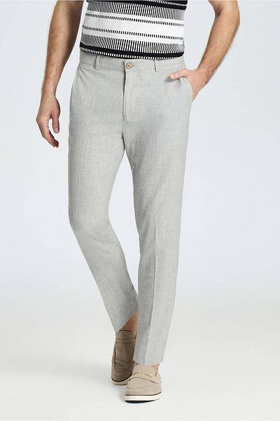 Hemington Cotton Wool Blend Light Gray Chino Pants