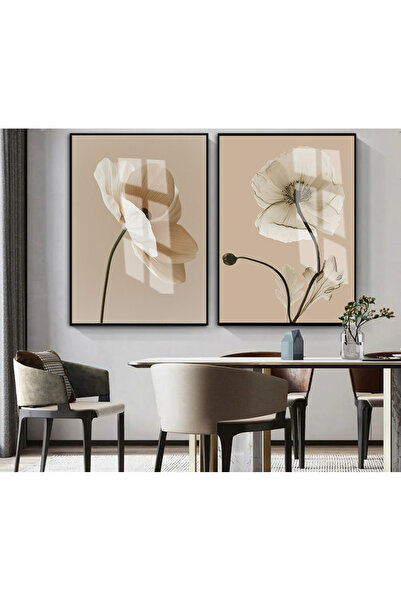 Harika bir ev Hari̇kabi̇rev | Soft |   Beige Cream Flower Combination (Beige)...