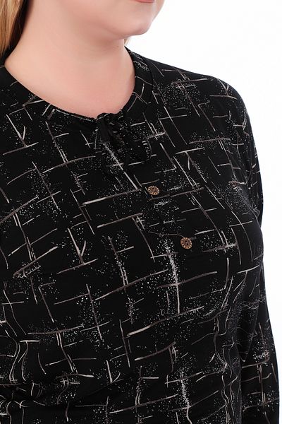 AfifeCOLLECTİON Plus Size Mother Blouse Lurex Viscose Cotton Fabric