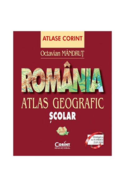 Corint Školský geografický atlas Rumunsko 2022, reedícia, Octavian Mandrut