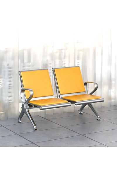 Mahmayi HF 2-Seater Outdoor Bench with Cushions- Yellow